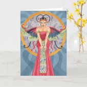 "Het Lege Wenskaart van Li Jia" Kaart (Gele Bloem)