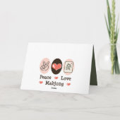 Het Lege Wenskaart van Mahjong van de Liefde van Kaart (Achterkant)