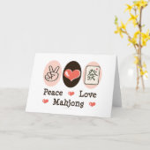 Het Lege Wenskaart van Mahjong van de Liefde van Kaart (Gele Bloem)