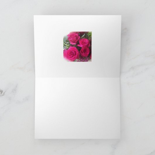 Het lege Wenskaart van Rozen Kaart (Binnen)