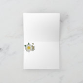 Het lege witte rozen olievloeistof personaliseren bedankkaart (Binnen)