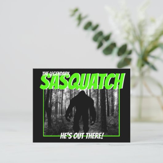 Het Legendary Sasquatch Briefkaart (Staand voorkant)