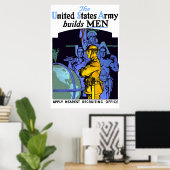 Het leger bouwt Mannen Poster (Thuiskantoor)