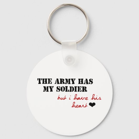 Het leger heeft mijn soldaat, maar ik heb zijn har sleutelhanger (Voorkant)