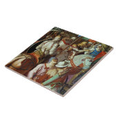 Het leger van Saracen buiten Parijs, 730-32 AD Tegeltje (Zijkant)