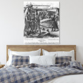 Het leger van Tadeusz Kosciuszko, 1794 Canvas Afdruk (Insitu (Slaapkamer))