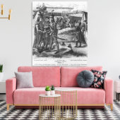 Het leger van Tadeusz Kosciuszko, 1794 Canvas Afdruk (Insitu (Woonkamer))