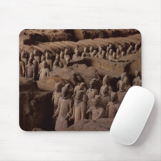 Het Leger van terra cotta strijders in keizer Qin Muismat (Met muis)