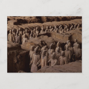 Het leger van terracotta krijgers bij keizer Qin Briefkaart