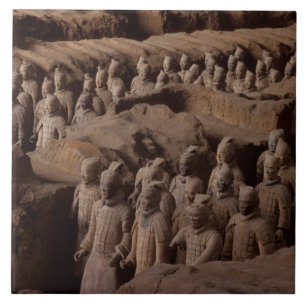 Het leger van terracotta krijgers bij keizer Qin Tegeltje