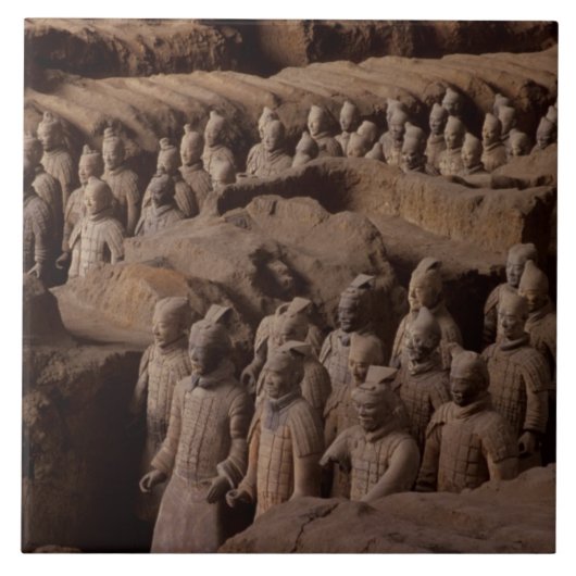 Het leger van terracotta krijgers bij keizer Qin Tegeltje (Voorkant)