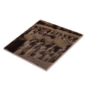 Het leger van terracotta krijgers bij keizer Qin Tegeltje (Zijkant)