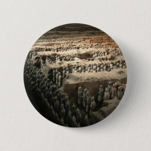 Het leger van Terracotta Ronde Button 5,7 Cm