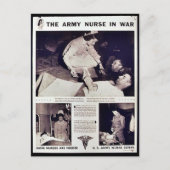 Het leger zuster in oorlog briefkaart (Voorkant)