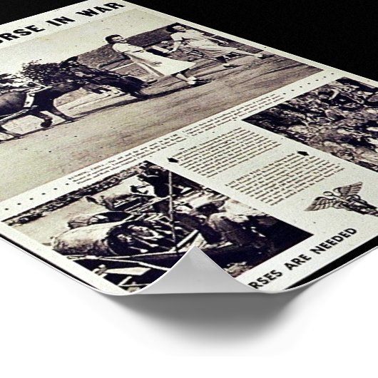 Het leger zuster in oorlog poster (Hoek)