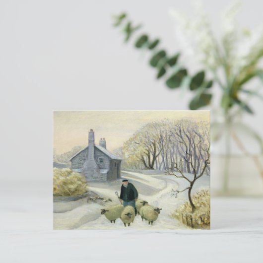 Het leiden van de Schapen Briefkaart (Staand voorkant)