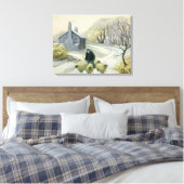 Het leiden van de Schapen Canvas Afdruk (Insitu (Slaapkamer))