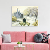 Het leiden van de Schapen Canvas Afdruk (Insitu (Woonkamer))