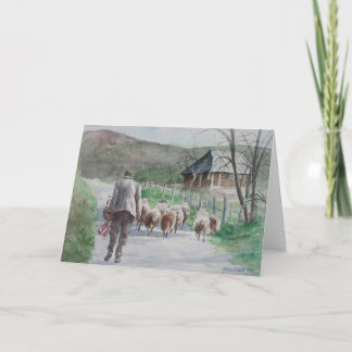 Het leiden van de Schapen Feestdagen Kaart