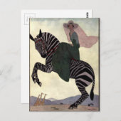 Het leiden van de Zebra Briefkaart (Voorkant / Achterkant)