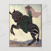 Het leiden van de Zebra Briefkaart (Voorkant)