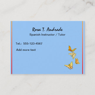 Het leiden Visitekaartjes met Spaans Kalender