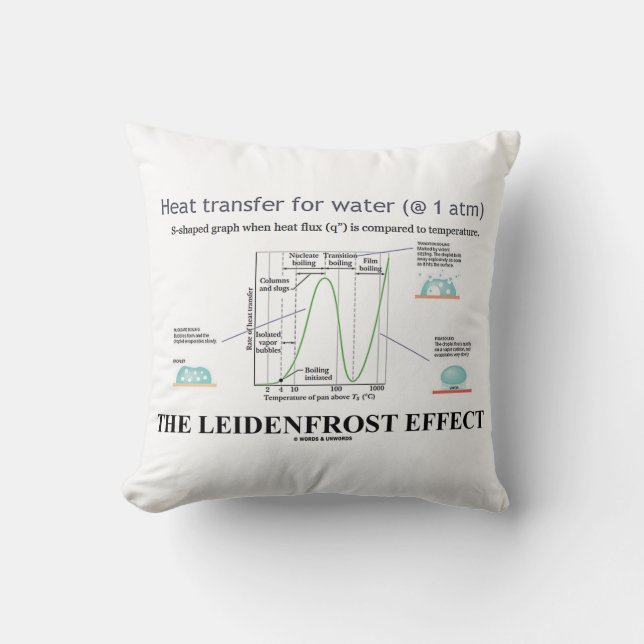 Het Leidenfrost-effect scheikunde water Kussen (Voorkant)
