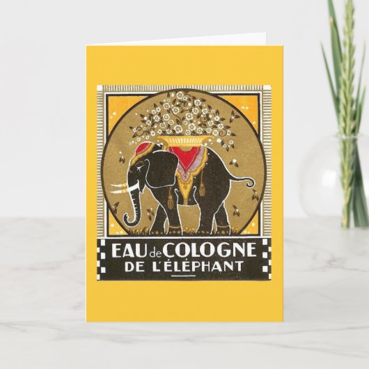 Het l'elephant Wenskaart van het eau de cologne DE Kaart (Voorkant)