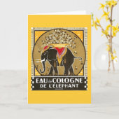 Het l'elephant Wenskaart van het eau de cologne DE Kaart (Gele Bloem)