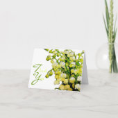 Het lelietje-van-dalen dankt u bedankkaart (Voorkant)