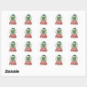 Het lelijke kerst-ereteken 🎄☠️ ronde sticker (Vel)