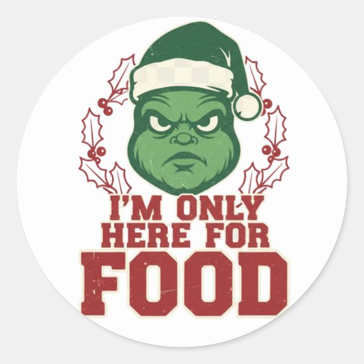 Het lelijke kerst-ereteken 🎄☠️ ronde sticker (Voorkant)