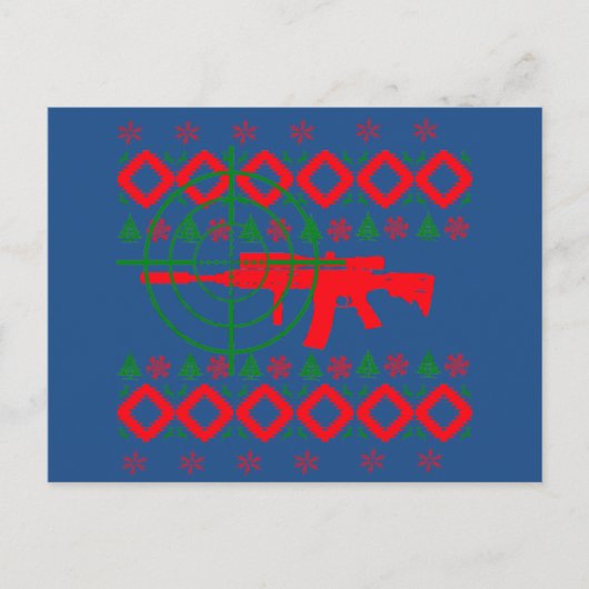 Het lelijke pistool van Kerstmis Feestdagenkaart (Voorkant)