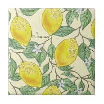 Het  Lemons Patroon van de Waterverf van de zomer