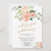 Het lentesmeisje blaast de predikaat van perzikkle kaart (Voorkant)