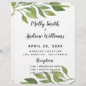 Het lentetrouwprogramma voor de bruinbruiloft (Voorkant / Achterkant)