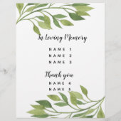 Het lentetrouwprogramma voor de bruinbruiloft (Achterkant)