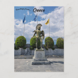 Het Leonidasbeeld in Sparta Griekenland Briefkaart