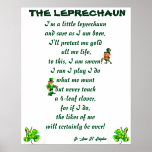 HET LEPRECHAUN POEM-POSTER POSTER
