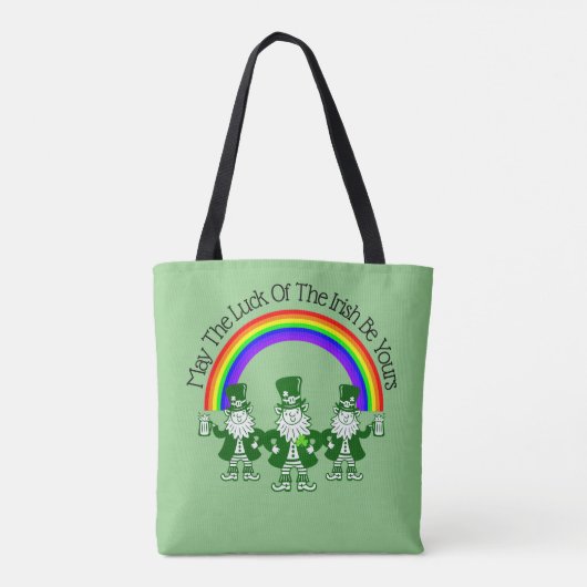 Het Leprechaun Trio All Over Print Canvas tas (Achterkant)