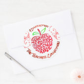 Het Leraar Collectie Label Sticker Apple School (Envelop)