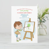 Het leren aan de Uitnodiging van de Verf (Staand voorkant)