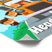 Het leren Bus Welkom bij het schoolteken van Class Poster (Hoek)