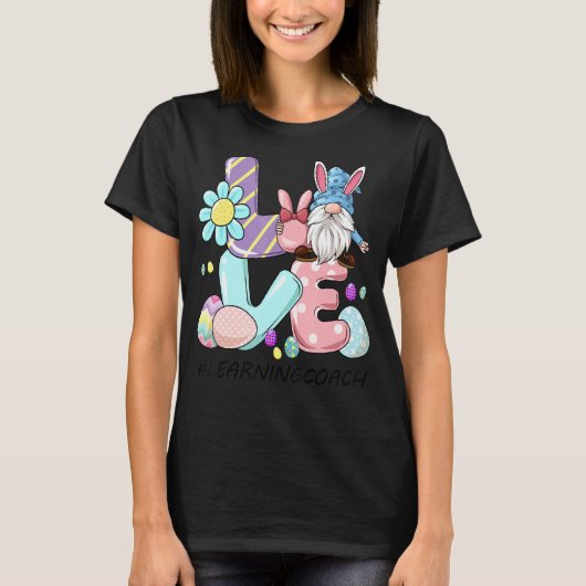 Het leren Coach Cute Easter Gnome Spring Love Gnom T-shirt (Voorkant)