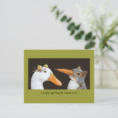 Het leren kennen u briefkaart (Staand voorkant)