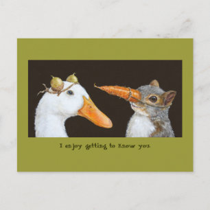 Het leren kennen u briefkaart