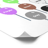 Het leren Kleuren met Poster van ballonnen (Hoek)