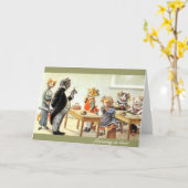 Het leren te breien kaart (Gele Bloem)