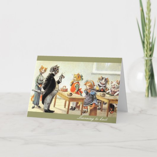 Het leren te breien kaart (Voorkant)