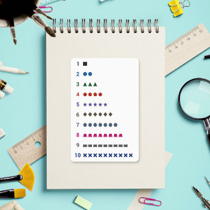 Het leren Telling aan 10 met geometrische vormenSt Sticker